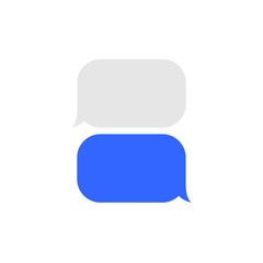 Message Service Flat Bubbles Icon Set