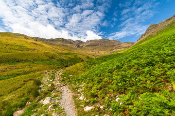 Fototapeta na wymiar Mountain path in The Lake District National Park, Cumbria, England 