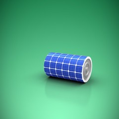 Composite image of 3d image of solar power battery