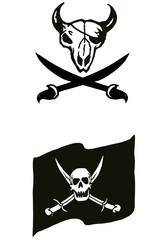pirate flag two swords