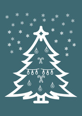 Christmas tree icon, Vector