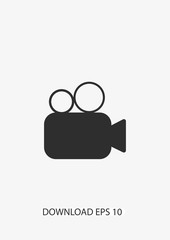 Video camera icon, Vector