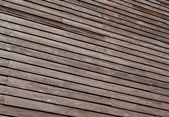 Ecological building covered with wood. 