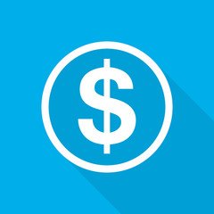 Dollar icon. Vector illustration.