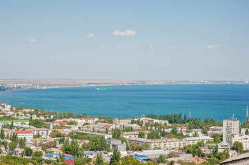 Feodosia city aerial view, Crimea, Russia