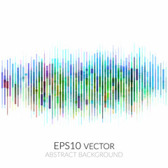 Abstract background with many multicolored geometric shapes.