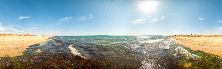 Coastline panoramic view at Black sea, Crimea