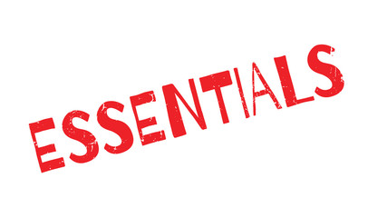 Essentials rubber stamp. Grunge design with dust scratches. Effects can be easily removed for a clean, crisp look. Color is easily changed.