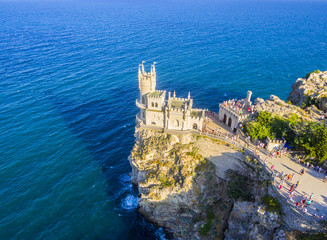 Aerial view on castle Swallow's Nest