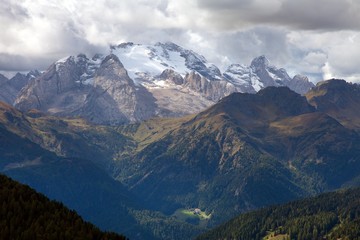 Marmolada, the highest mount of Dolomites mountains