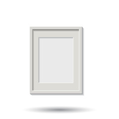 Realistic photo frame isolated on white background. Pictures frame vector illustration.