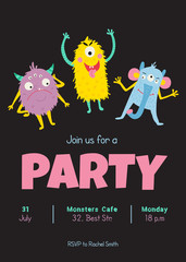 monsters invitation