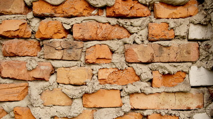 Background of old vintage brick wall texture