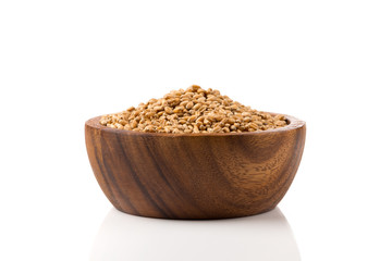Wheat grain in bowl