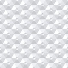 Seamless white 3d hexagons pattern.