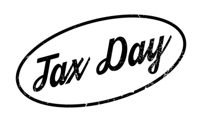 Tax Day rubber stamp. Grunge design with dust scratches. Effects can be easily removed for a clean, crisp look. Color is easily changed.