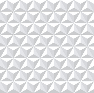 Seamless white 3d hexagons pattern.