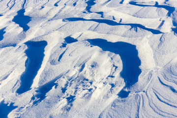 Obraz premium Snow surface structure winter background 