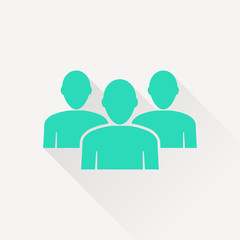 Team flat icon. People group vector illustration
