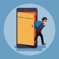 Cyber security and crime concept