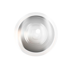 The robot's eye with highlights. Glowing circles, fiery glass eyes