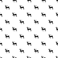 Black deers on white background. Fashion graphic design. Modern stylish abstract texture. Template for prints, textile, wrapping and decoration, wallpaper.