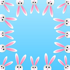 Easter design with bunnies. Vector.