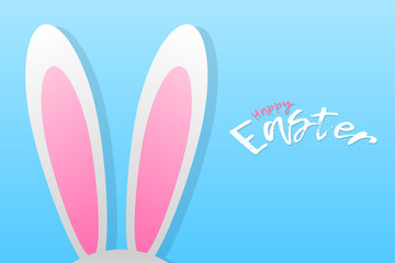Happy Easter design with bunny. Vector.