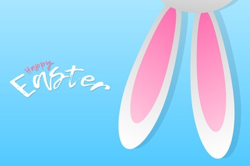 Happy Easter design with bunny. Vector.