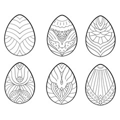 Coloring page, Easter eggs