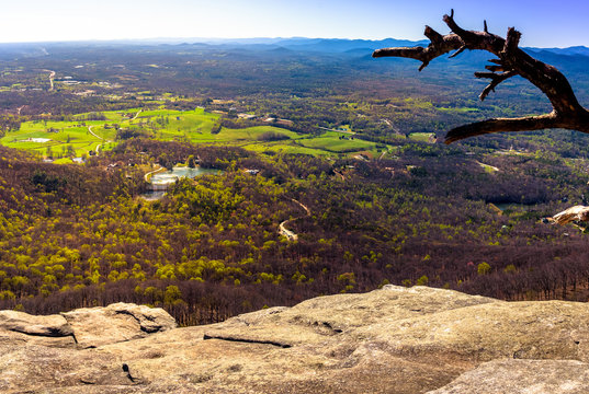 Panoramic view of Cleveland Georgia from the top of Yonah Mountain