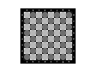 Chessboard on a white background