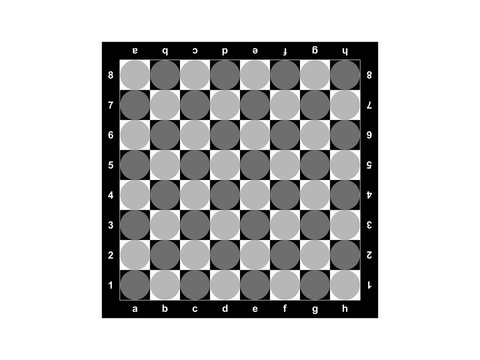 Chessboard on a white background