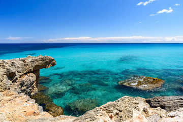 Fototapeta na wymiar Cala Rajada - beautiful coast of Mallorca, Spain