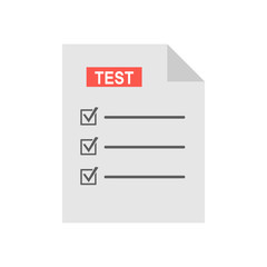 Test form icon, vector illustration