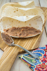 Crispy tortilla shell - ingredient for taco salad.