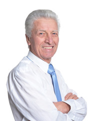 Elderly businessman in a tie