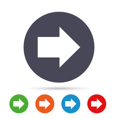 Arrow sign icon. Next button. Navigation symbol.