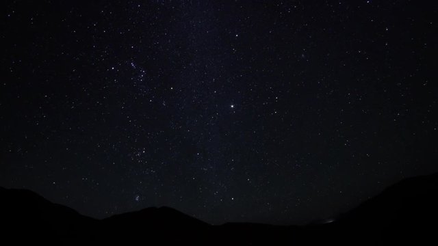 Night timelaps with stars in dessert Bolivia
