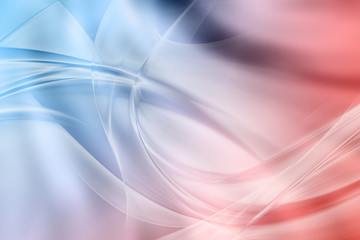 Abstract smooth wavy red and blue background