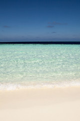 Empty sea and beach background with copy space.