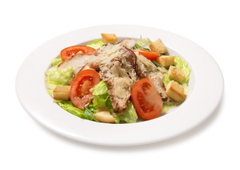 chicken caesar salad isolated
