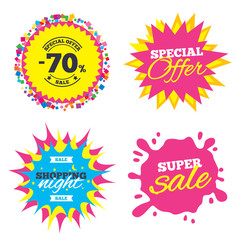 70 percent discount sign icon. Sale symbol.