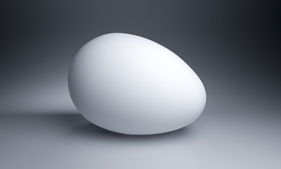 Plain egg in white backround. Ideal for painting for Easter.
