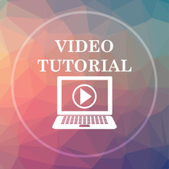 Video tutorial icon - obrazy, fototapety, plakaty