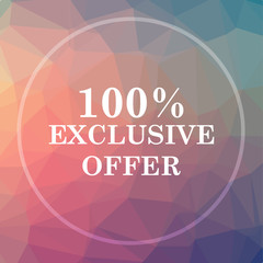 100% exclusive offer icon