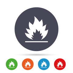 Fire flame sign icon. Heat symbol.