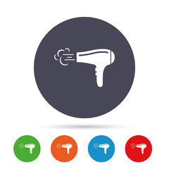 Hairdryer sign icon. Hair drying symbol.