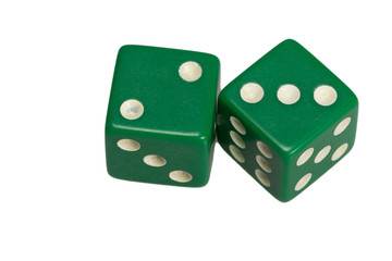 Two dice showing two and three