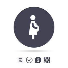 Pregnant sign icon. Pregnancy symbol.